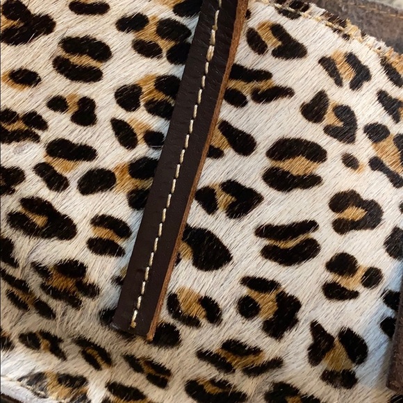 Brown/leopard calfskin handbag - Picture 2 of 5